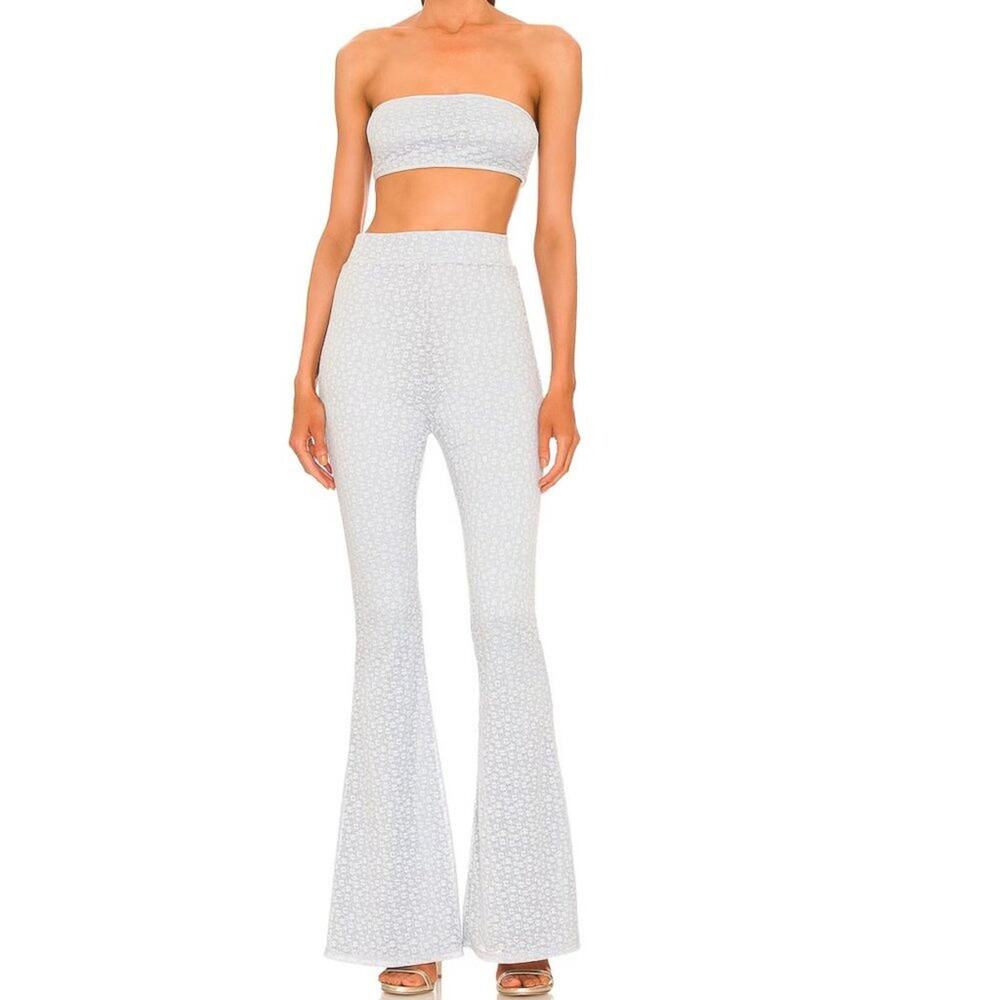 Michael Costello x REVOLVE Sadie Pant in Powder Blue NWT Size Small - Picture 3 of 4